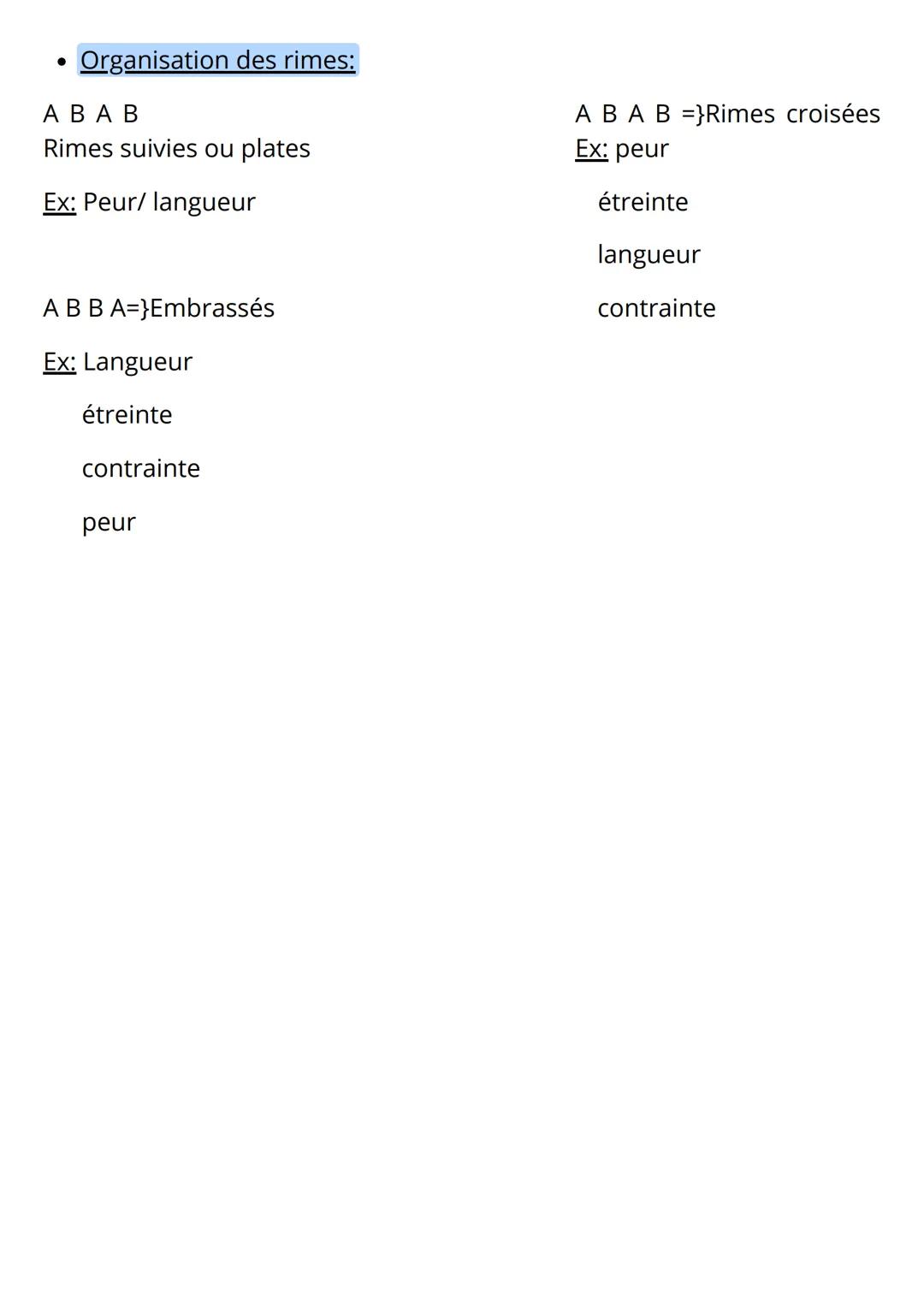 --- OCR Start ---
Français
~Etude d'un poème~
Les vers
6 syllabes: hexasyllabe
8 syllabes: octosyllabe
10 syllabes: décasyllabe
12 syllabes: