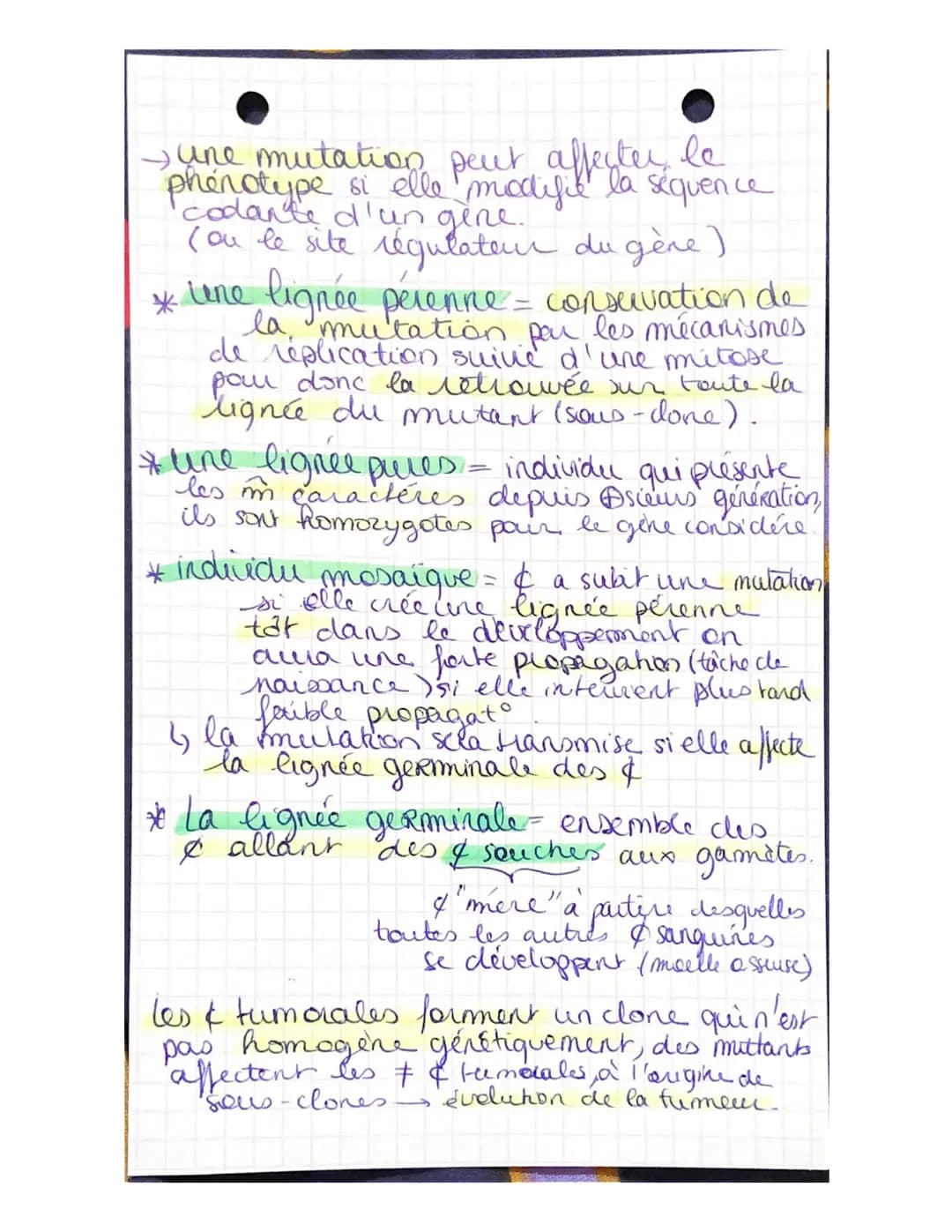 Partie 3:
Chap 1
génétique et évolution
L'ORIGINE DU GENOTYPE DES
INDIVIDUS!
La succession de mitoses produit un clone
ensemble de & génétiq