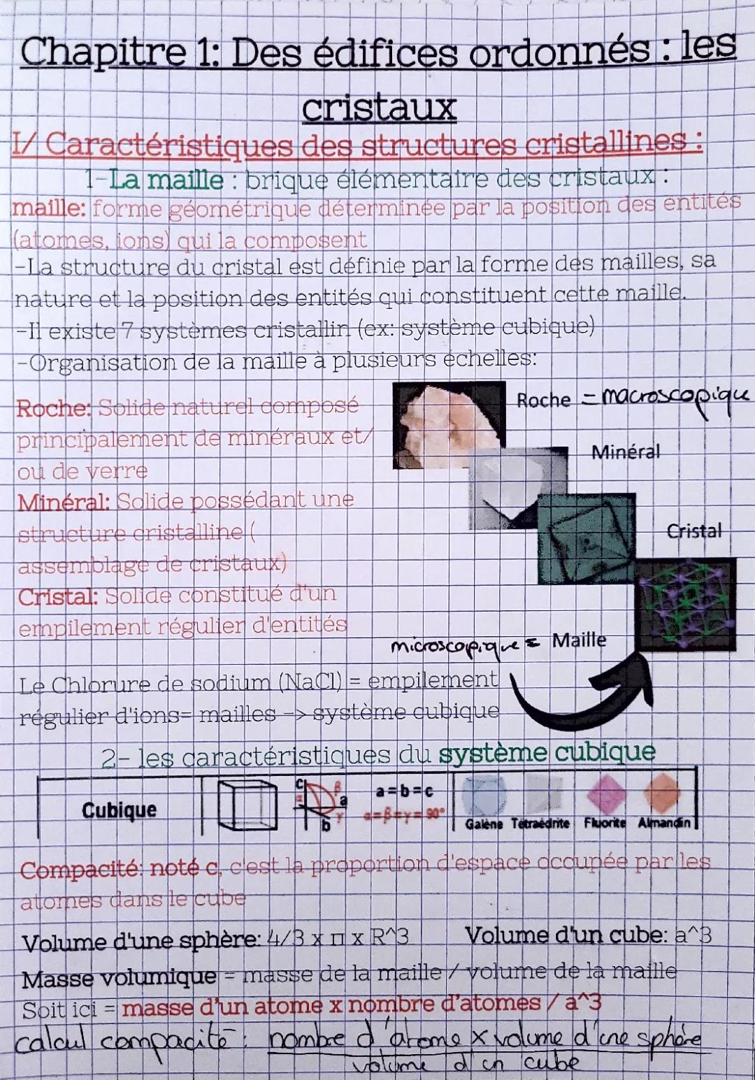Des édifices ordonnés: les cristaux