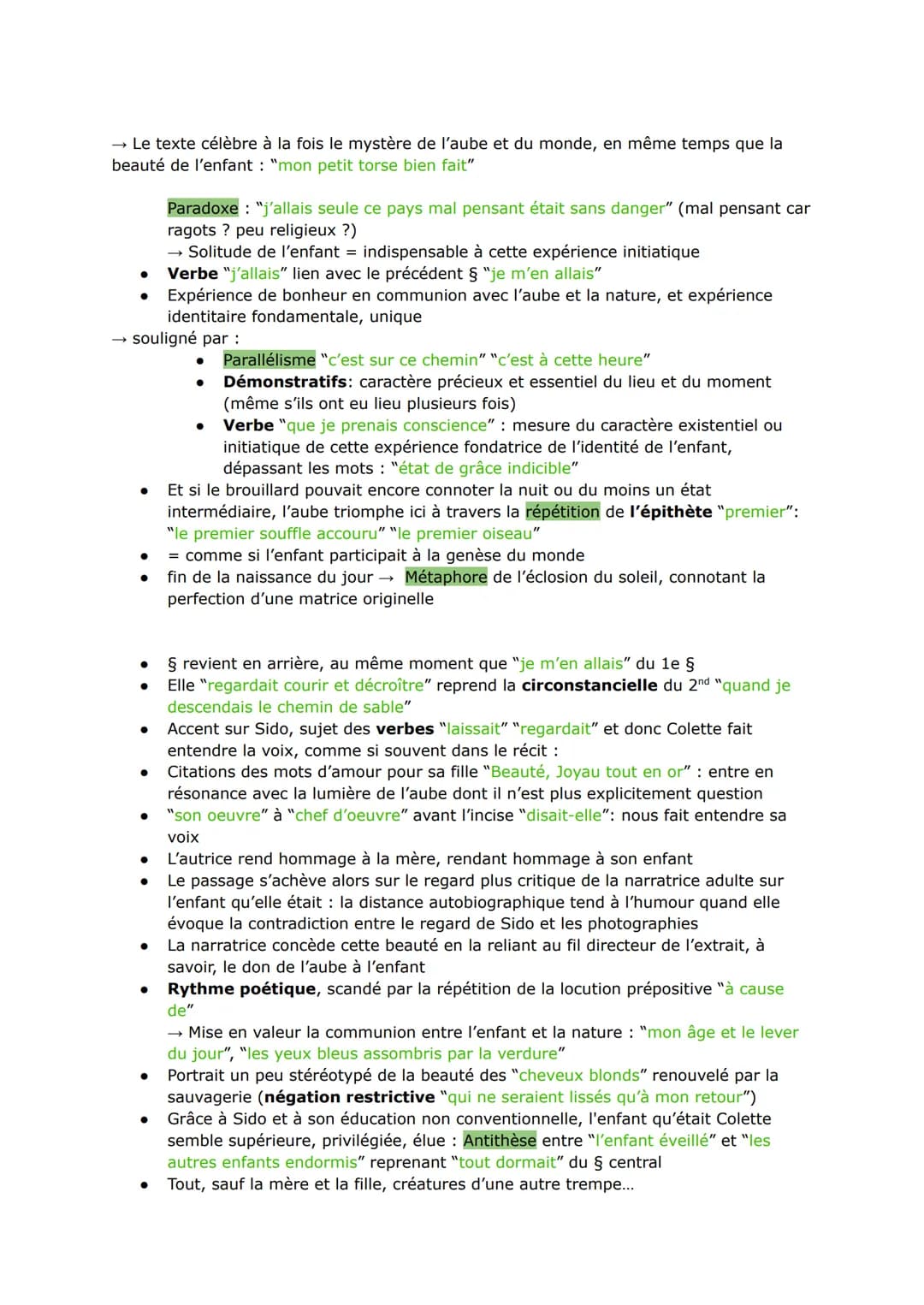 Célébration ici sur l'aube, la naissance du jour, un thème qui semble assez essentiel à
Colette pour qu'elle en ait fait le titre d'une de s