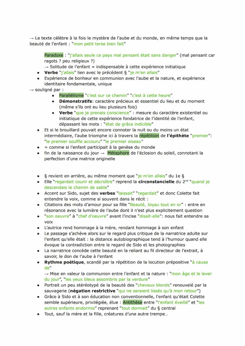 Célébration ici sur l'aube, la naissance du jour, un thème qui semble assez essentiel à
Colette pour qu'elle en ait fait le titre d'une de s