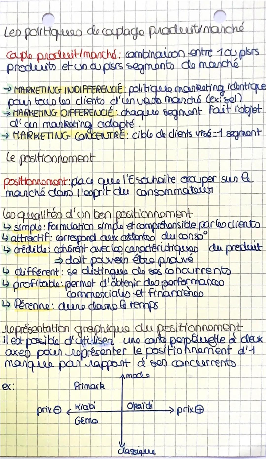Marketing
Analyser les choix possibles de 1 Offre
segmenter le marché identifier les groupes de client
quivent reagin de la même façon à la 