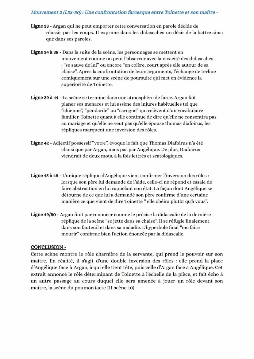 Lecture Linéaire: Dispute entre Toinette et Argan
INTRODUCTION -
Molière était un homme de théâtre très complet, dramaturge, metteur en scèn