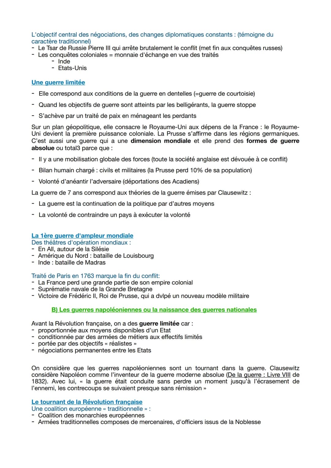 Thème 2: Axe 1: La dimension politique de la guerre : des conflits inter-étatiques aux
enjeux transnationaux
Introduction :
<< La guerre est