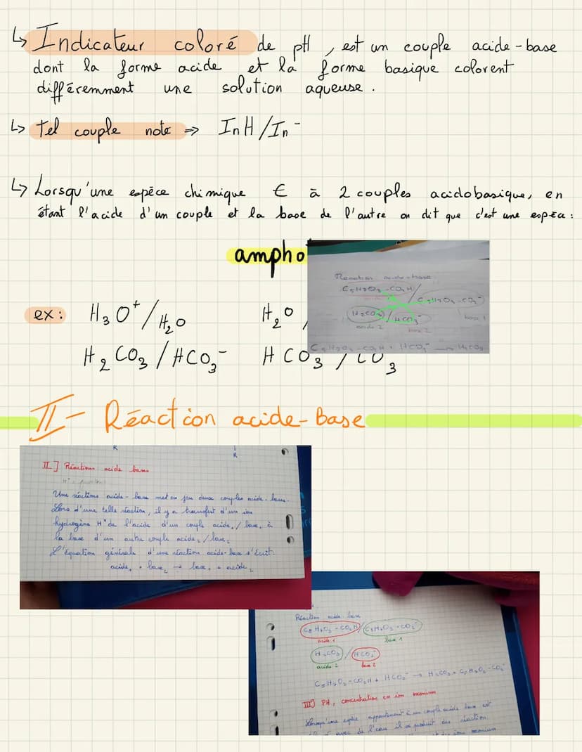 Chap 1- Transformation Acide/base Chap 1- Transformation Acide/base
1- Couple Acide / Base
L> Un acide est une espèce susceptible de céder
u