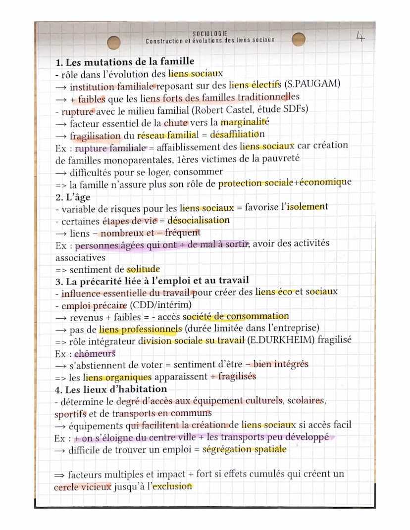 SOCIOLOGIE
Construction et évolutions des liens sociaux
Introduction
restituer le sujet dans l'actualité
→ confinement de 2020 : coupure des