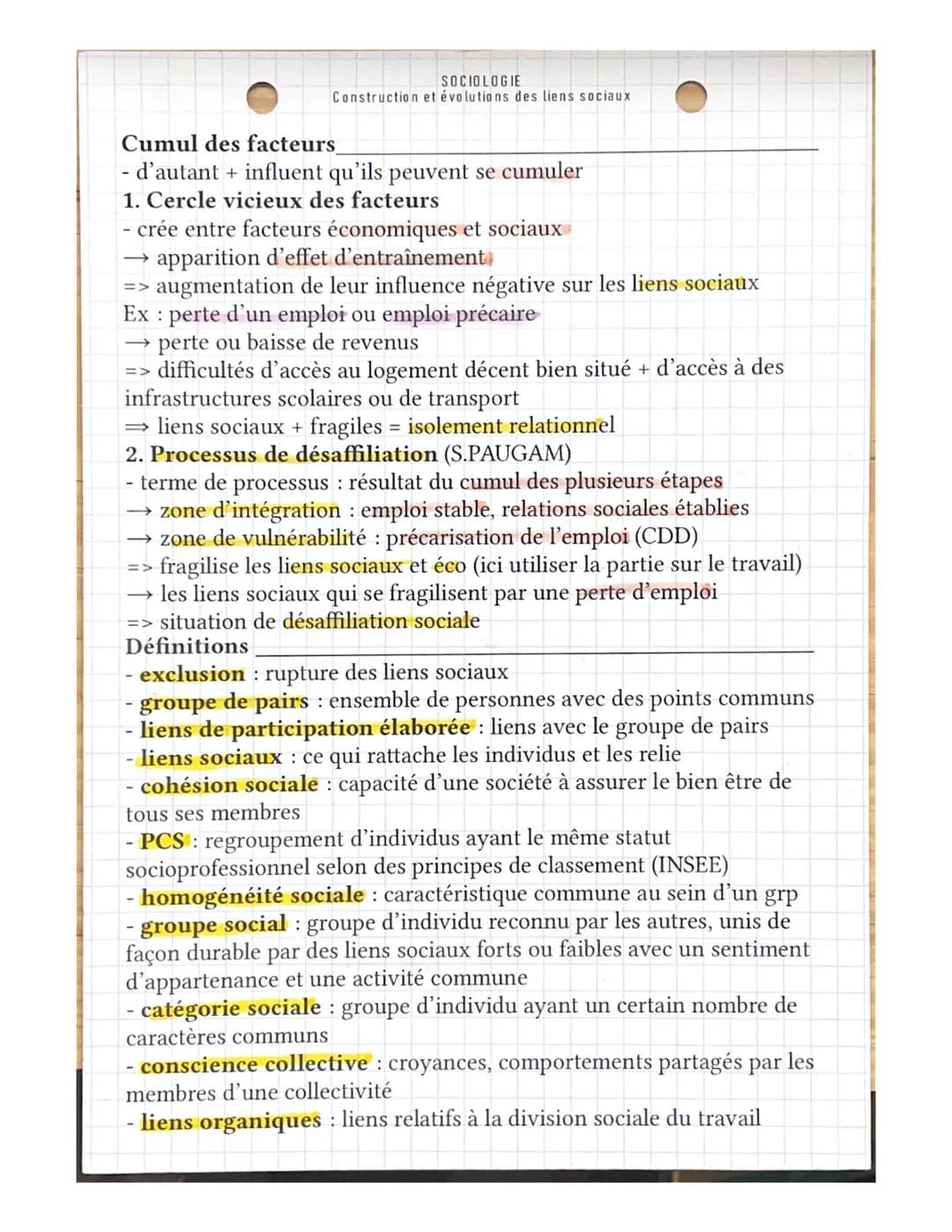 SOCIOLOGIE
Construction et évolutions des liens sociaux
Introduction
restituer le sujet dans l'actualité
→ confinement de 2020 : coupure des
