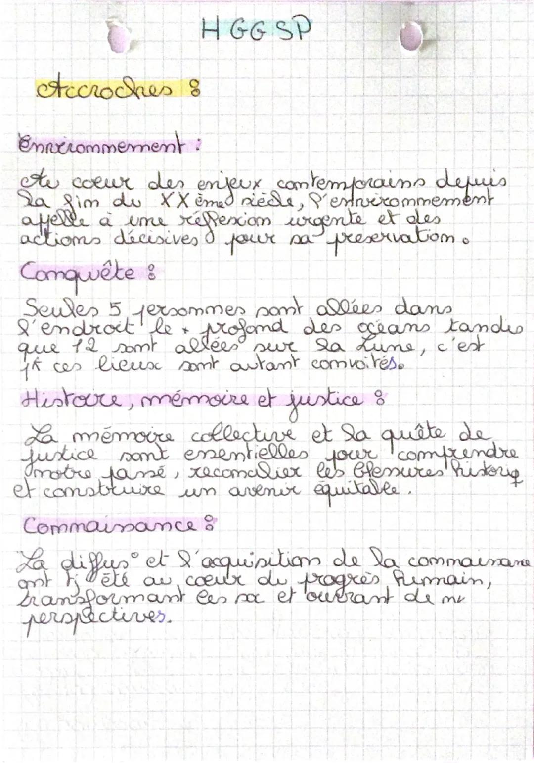 Accroches 8
Envirommement:
HGG SP
ete coeur des enjeux contemporains depuis
la fin du XXème siècle, P'estoverommement
appelle à une réflexio