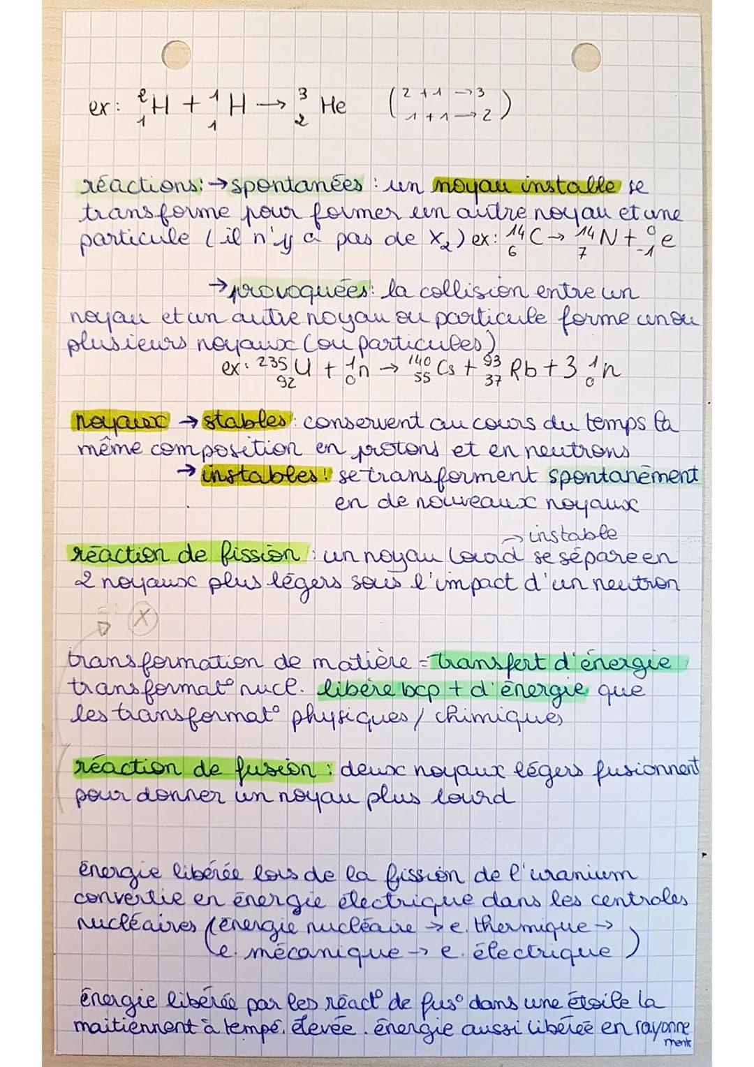 Physique-Chimie
Chap 12 Transformations nucléaires
Rappels: écriture conventionnelle
d'en atome
X: symbole
!
A = nb nucleons
(nb de masse)
2