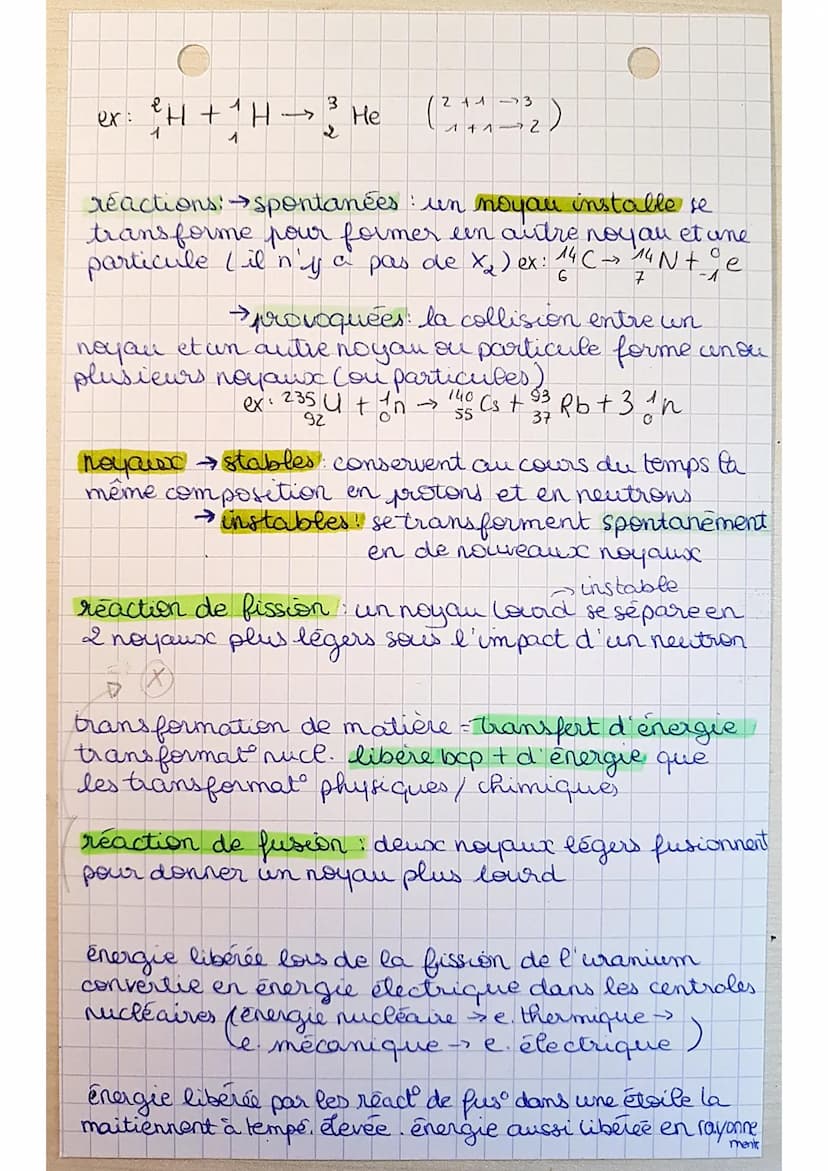Physique-Chimie
Chap 12 Transformations nucléaires
Rappels: écriture conventionnelle
d'en atome
X: symbole
!
A = nb nucleons
(nb de masse)
2