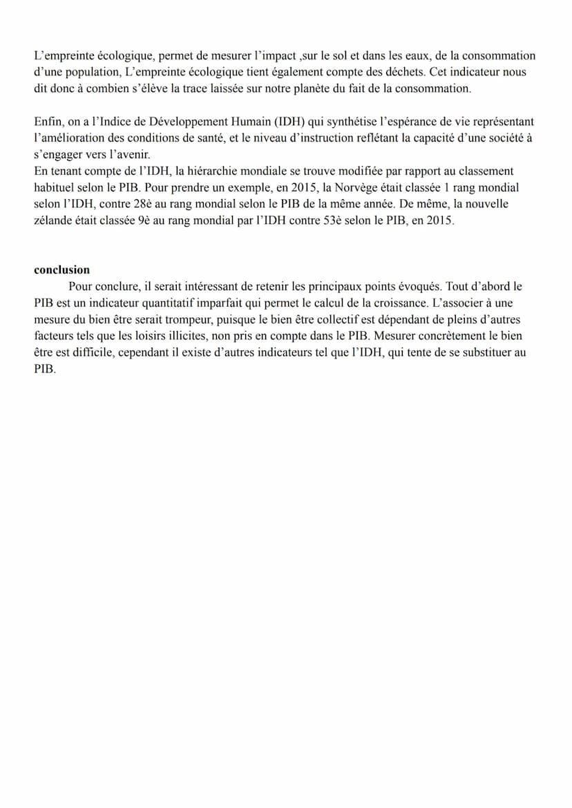 Le PIB est-il un bon indicateur du bien être ?
Notre présentation va consister à voir si le PIB semble, ou non, être un bon indicateur du bi