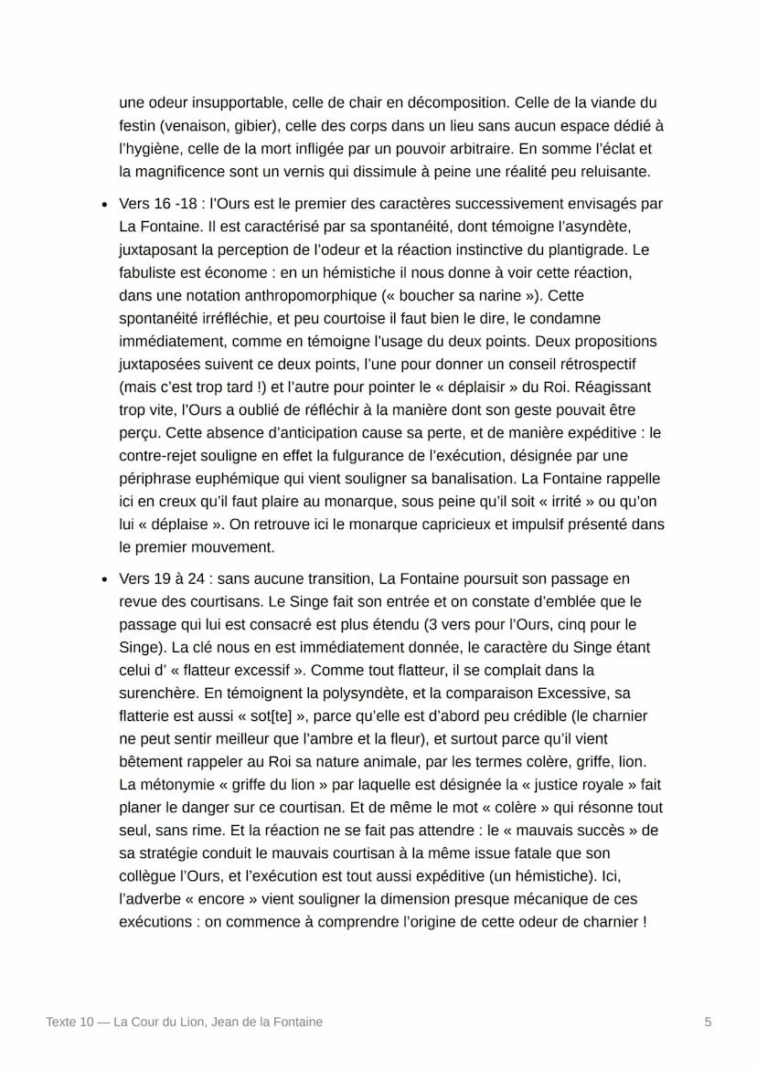 Texte 10 - La Cour du Lion,
Jean de la Fontaine
Texte :
Sa Majesté Lionne un jour voulut connaître
De quelles nations le Ciel l'avait fait m