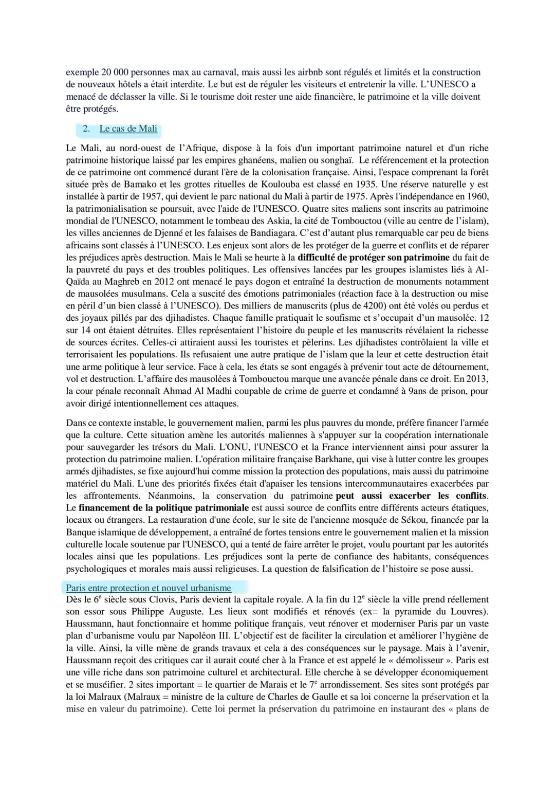 LE PATRMOINE HGGSP
Le terme patrimoine désigne initialement ce que le père transmet à ses enfants. Le terme inclut donc l'idée
de préservati
