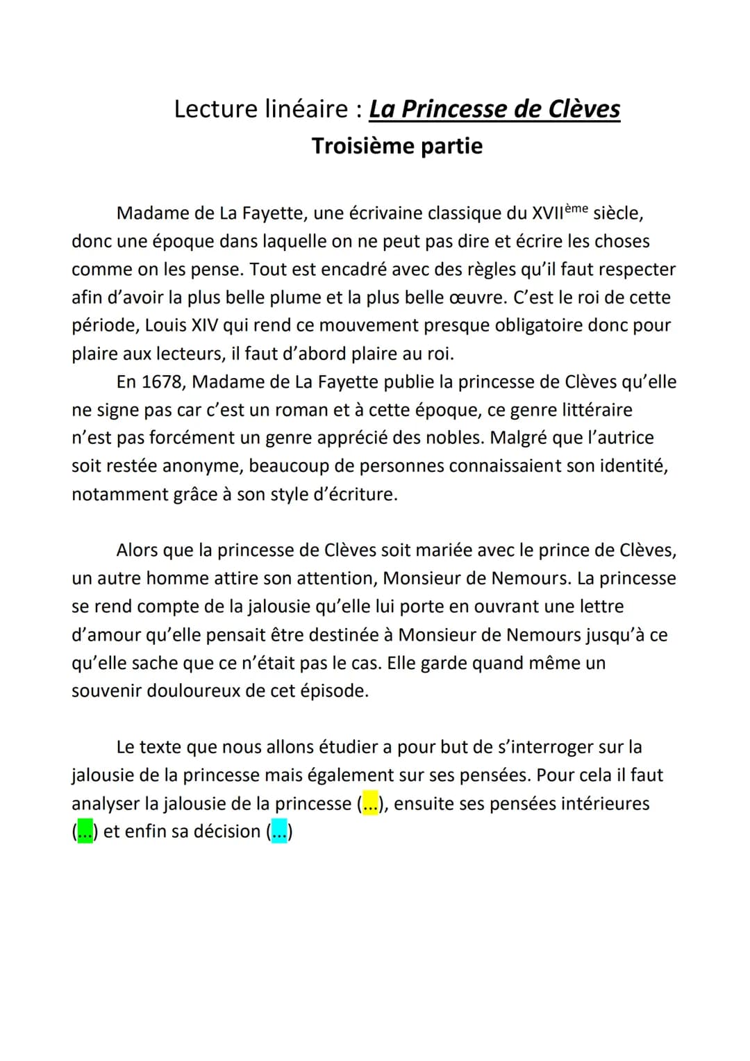 La Princesse de Clèves de Madame de Lafayette, 1678
Extrait de la troisième partie
Elle avait ignoré jusqu'alors les inquiétudes mortelles d