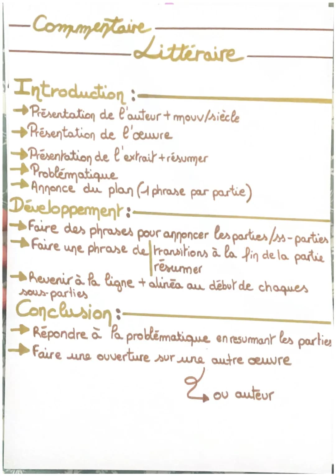-Commmentaire

Introduction:

Littéraire.

Présentation de l'auteur + mouv/siècle

Présentation de l'œuvre

Présentation de l'extrait + résu