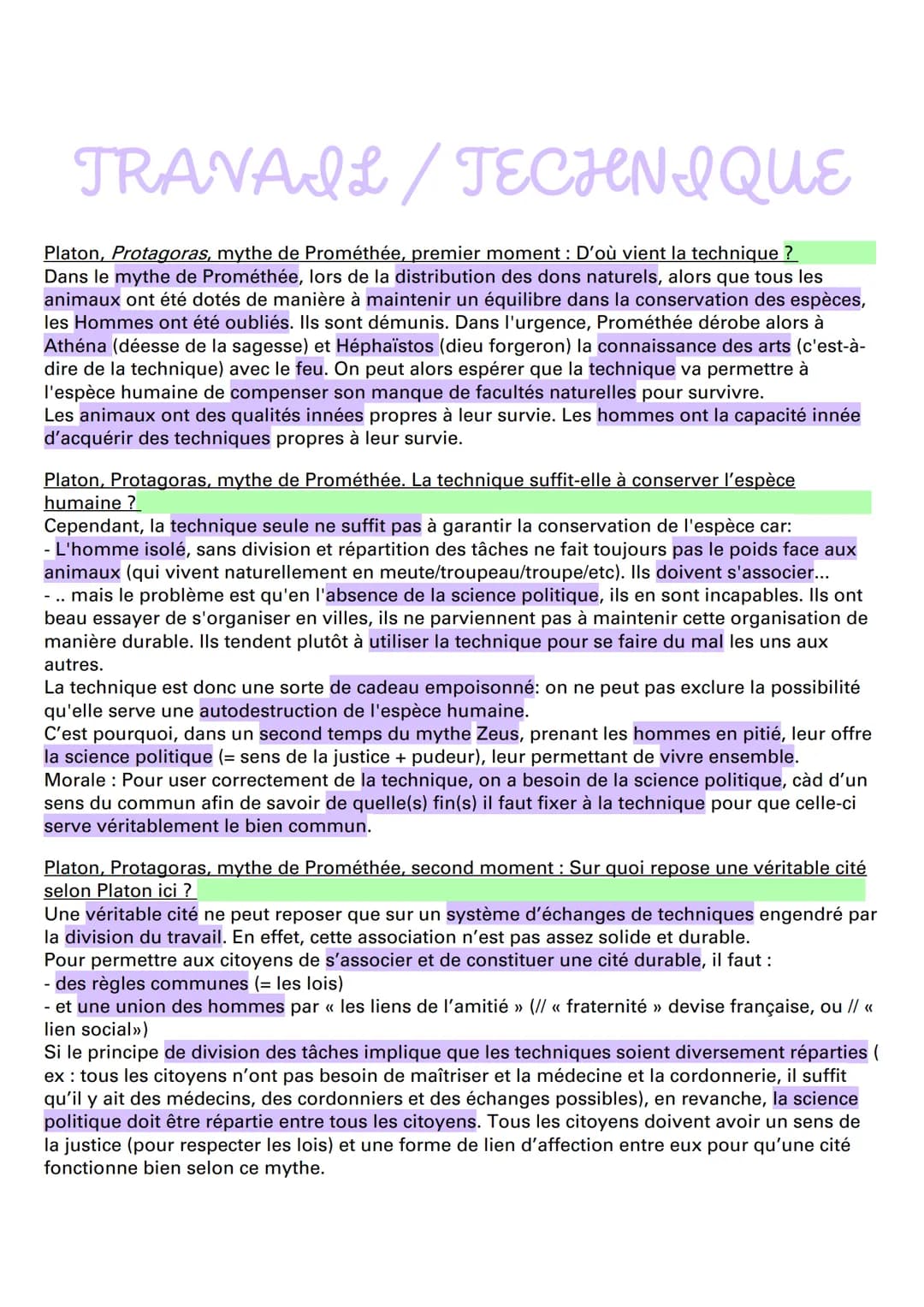 TRAVAIL/TECHNIQUE
Platon, Protagoras, mythe de Prométhée, premier moment : D'où vient la technique ?
Dans le mythe de Prométhée, lors de la 