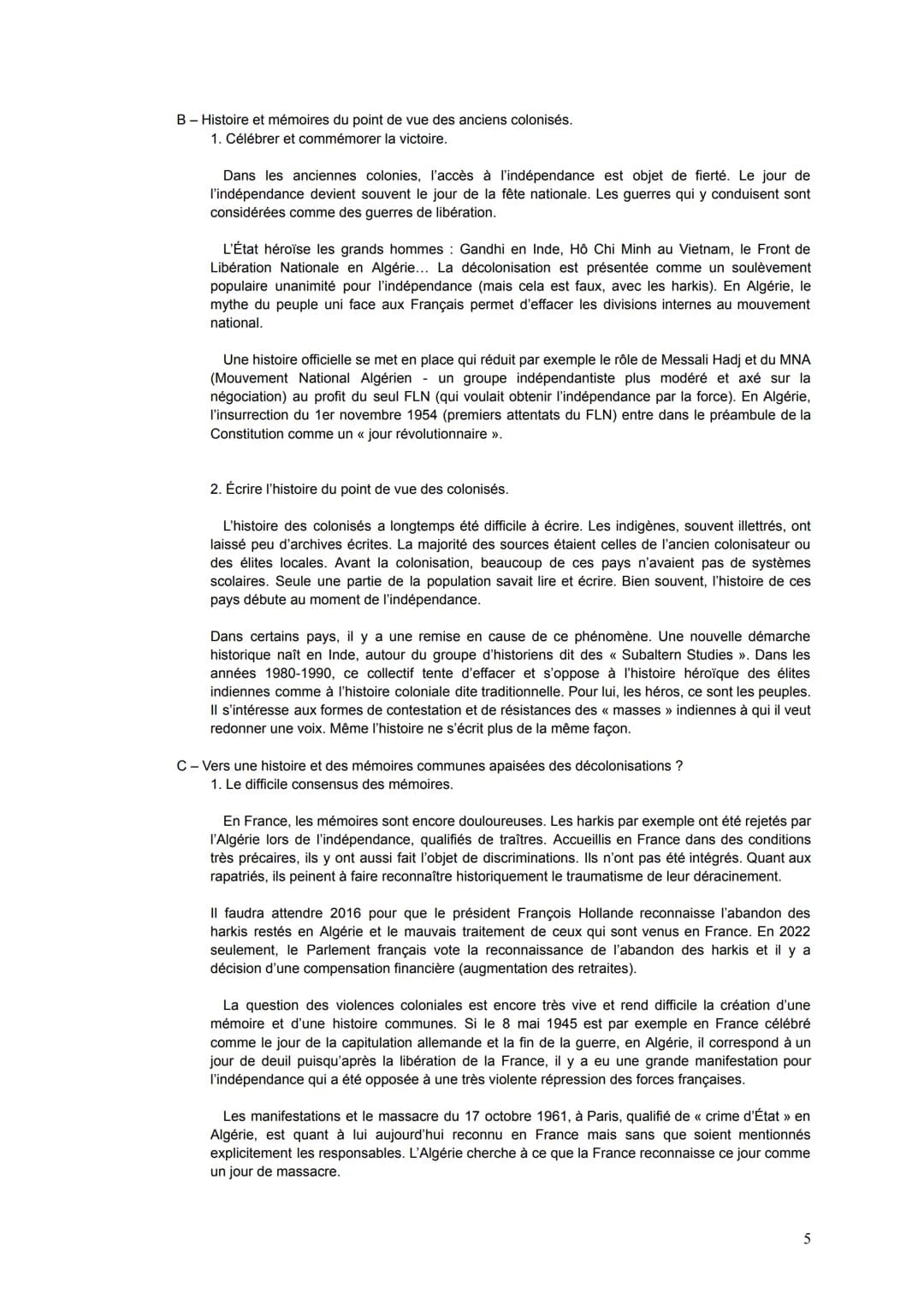 --- OCR Start ---
Thème 6: Histoire et mémoires.
Introduction: Histoire et mémoire, histoire et justice.
Chapitre 1: Histoire et mémoires de