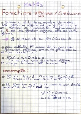 Know Fonction affine / linéaire  thumbnail