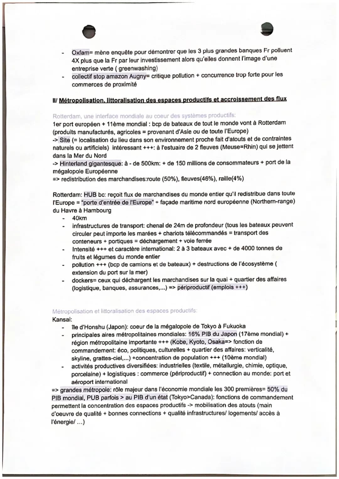 Une diversification des espaces et des acteurs de la production
Système productif- l'ensemble des activités productives (qui produisent de l