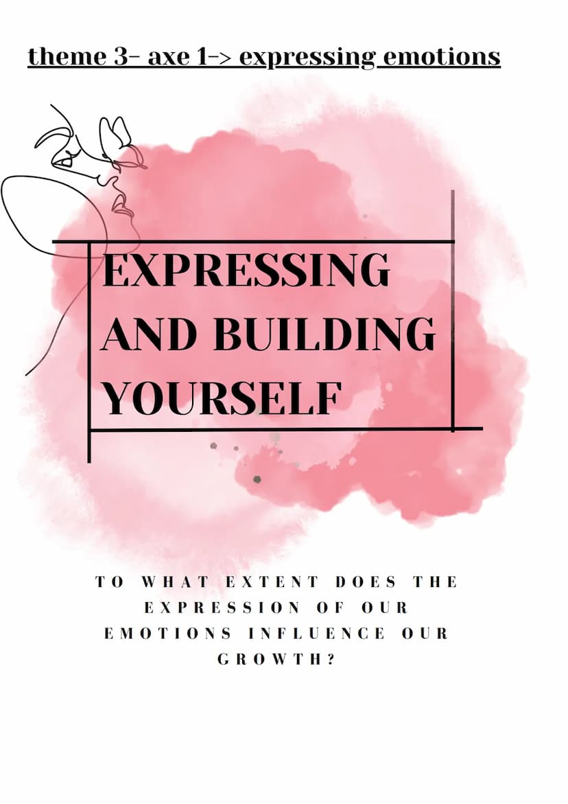 2022 2023
TERMINALE LLCE
EXPRESSION AND
CONSTRUCTION OF
YOURSELF
PORTFOLIO
BY MERIEM LEKHAL theme 3– axe 1-> expressing emotions
EXPRESSING
