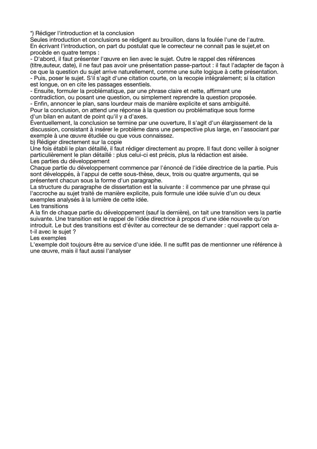 *) Rédiger l'introduction et la conclusion
Seules introduction et conclusions se rédigent au brouillon, dans la foulée l'une de l'autre.
En 