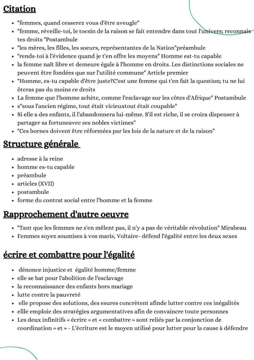 Biographie
Olypmpe de Gouges
• auteur dramaturge du XVIIIème siècle
née en en 1748 et morte en 1793 guillotiné
• écrite sur des sujets polém