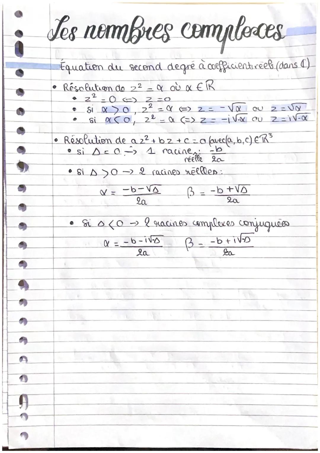Nombres complexes
Censemble des complexes.
avec ² = -
contient RR.
qui
- 1
les nombres complexes s'écrivent 3= =a + ib
OU:
a = Re (B) partie