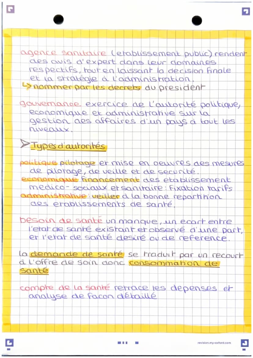 Le système de santé
Chapitre 3
Les principaux acteurs du système de santé
• acteurs qui realisent les pestation de soins
etablissement de sa