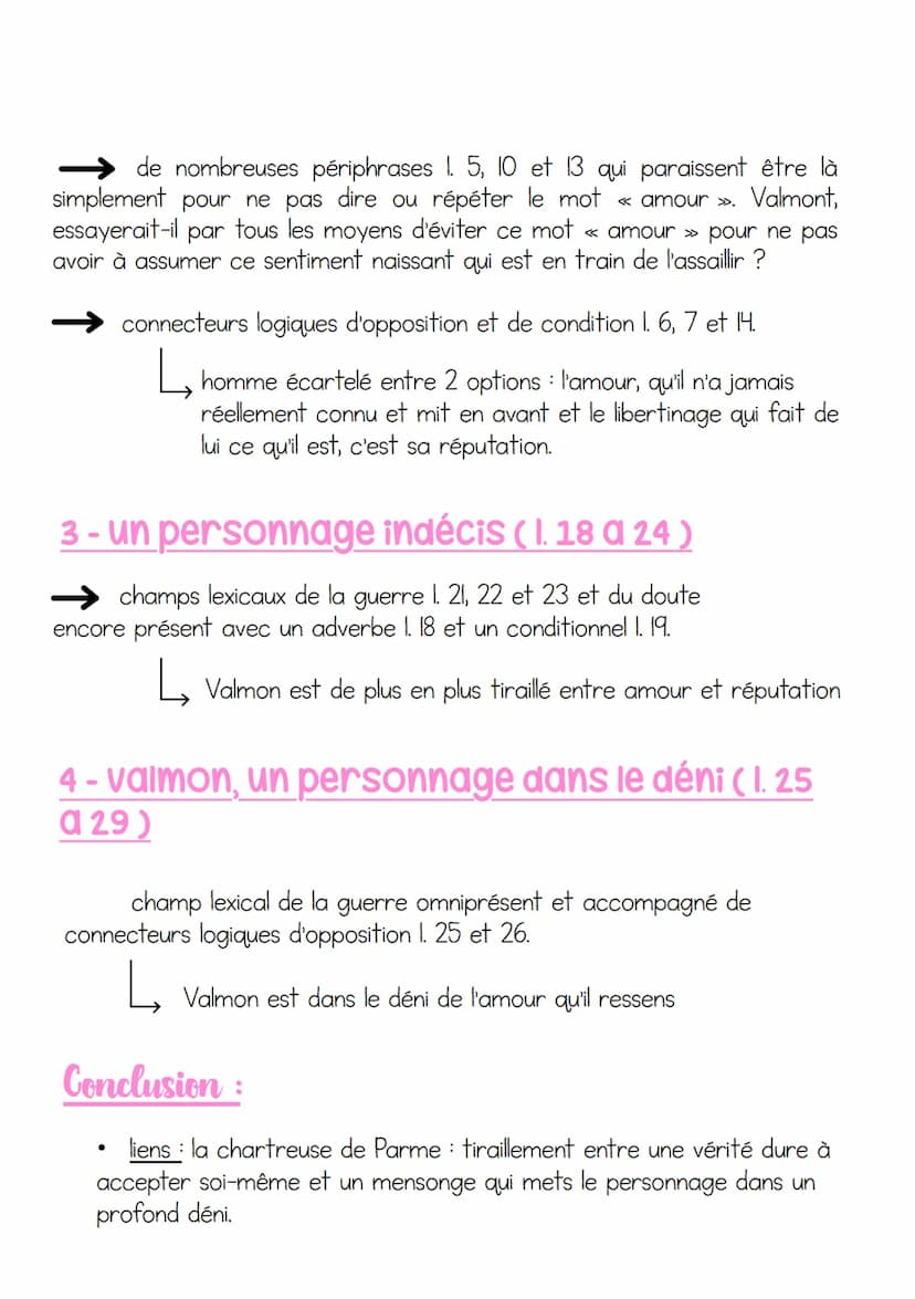Texte 4
LES LIAISONS DANGEREUSES, CHODERLOS DE
LACLOS - LETTRE 125
Accroche :
Pour prévenir contre le vice, il faut bien le peindre. »
Conte