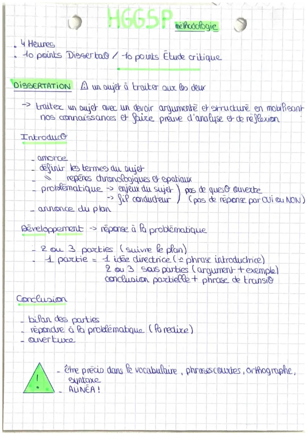 HGGSP e Rodologie
4 Heures
to points Dissertal / 10 points Etude critique
О
DISSERTATION A un sujet à traiter our les deux
→ traiter un suje