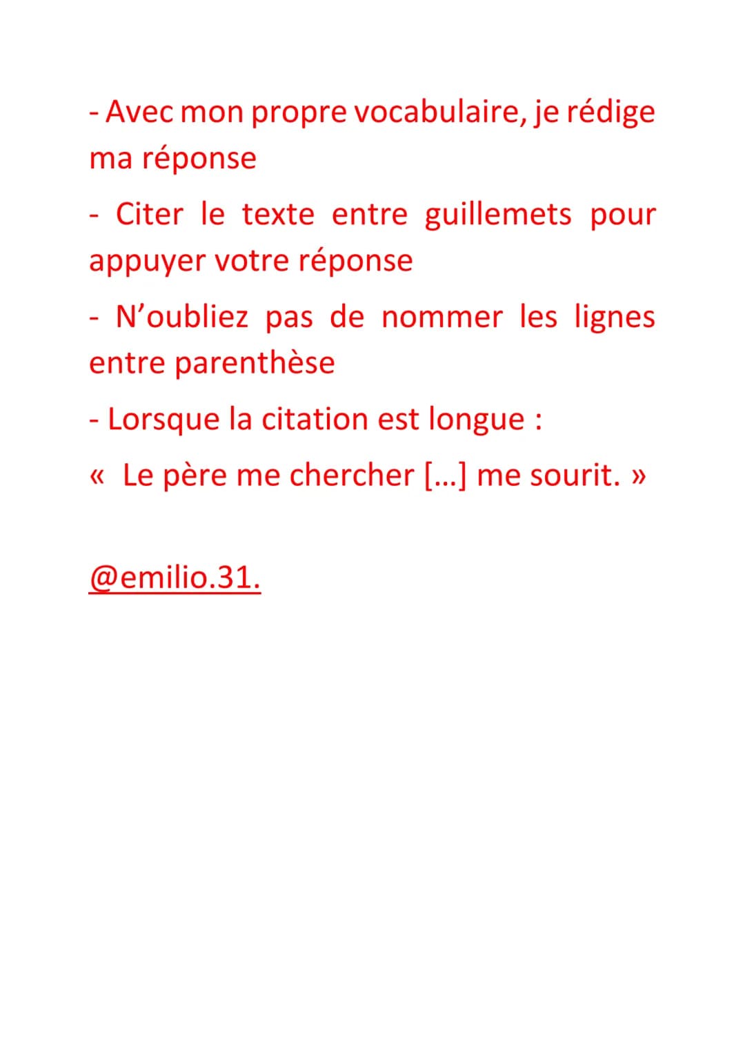 Conseil divers pour réussir son épreuve
de français au brevet
Ne pas hésiter à perdre du
temps sur la lecture et la
compréhension du texte i