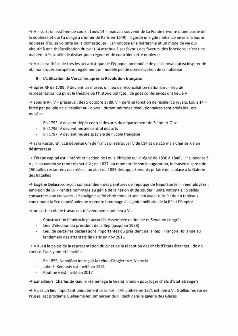 Thème 4 - Identifier, protéger et valoriser le patrimoine
Axe 1 - Usages sociaux et politiques du patrimoine
Introduction
→ Versailles = sym