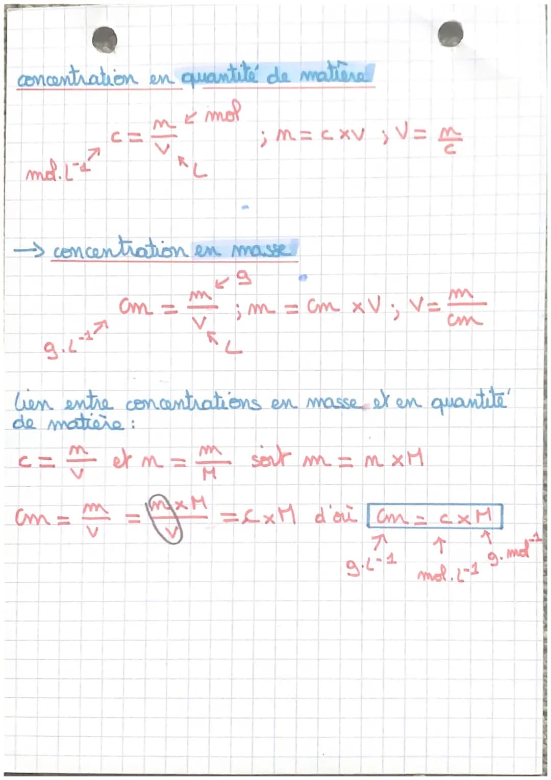 CHAP. 1
Composition chimique d'un
systeme
Masse molaire:
M= N₁ x m entité
A
↑
md-1
g.mol-1
la masse molaire atomique M d'un adome est la
mas