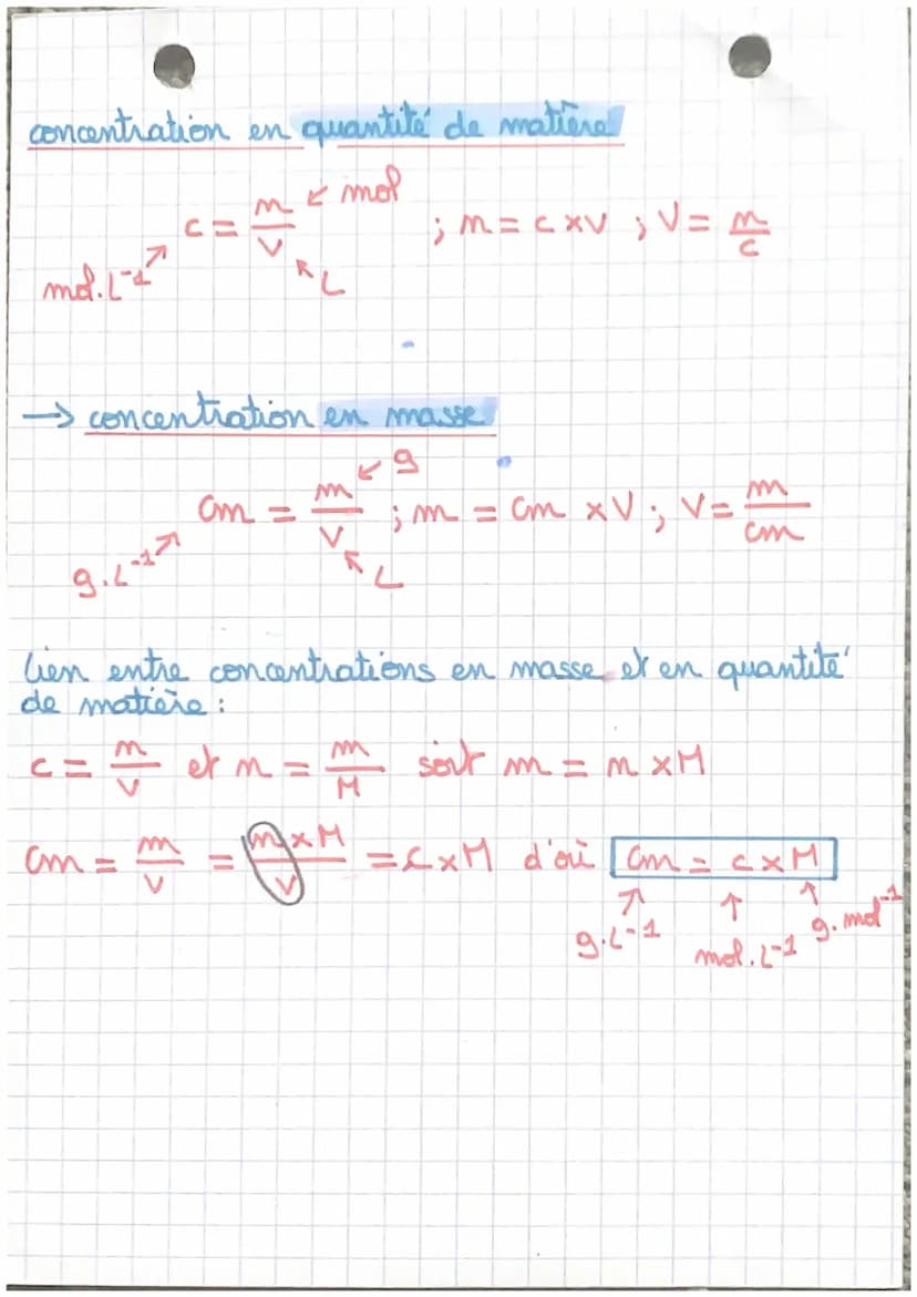 CHAP. 1
Composition chimique d'un
systeme
Masse molaire:
M= N₁ x m entité
A
↑
md-1
g.mol-1
la masse molaire atomique M d'un adome est la
mas