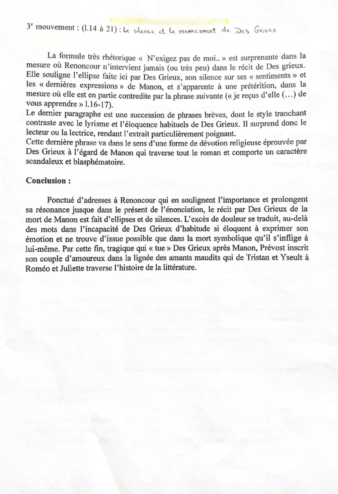 1. Infortune: malheur.
2. Rigoureusement:
sévèrement.
3. Languissante:
triste, morose.
La mort de Manou
Pardonnez, si j'achève en peu de mot