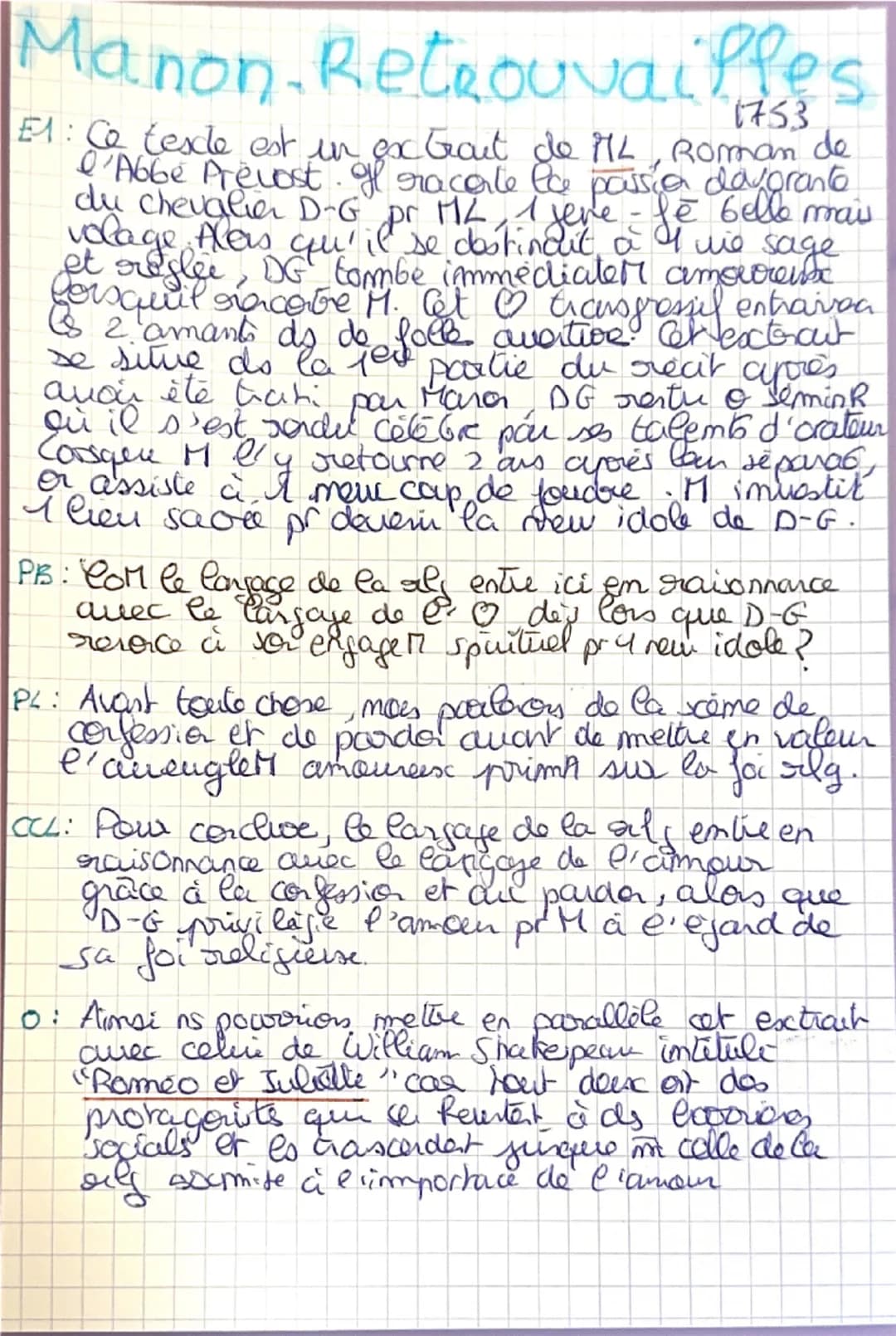 Manon - Retrouvailles
Jene
1753
E1: Ce texcle est in extrait de MKL, Roman de
l'Abbé Prevost. If racerle la passion devorante
du chevalier D