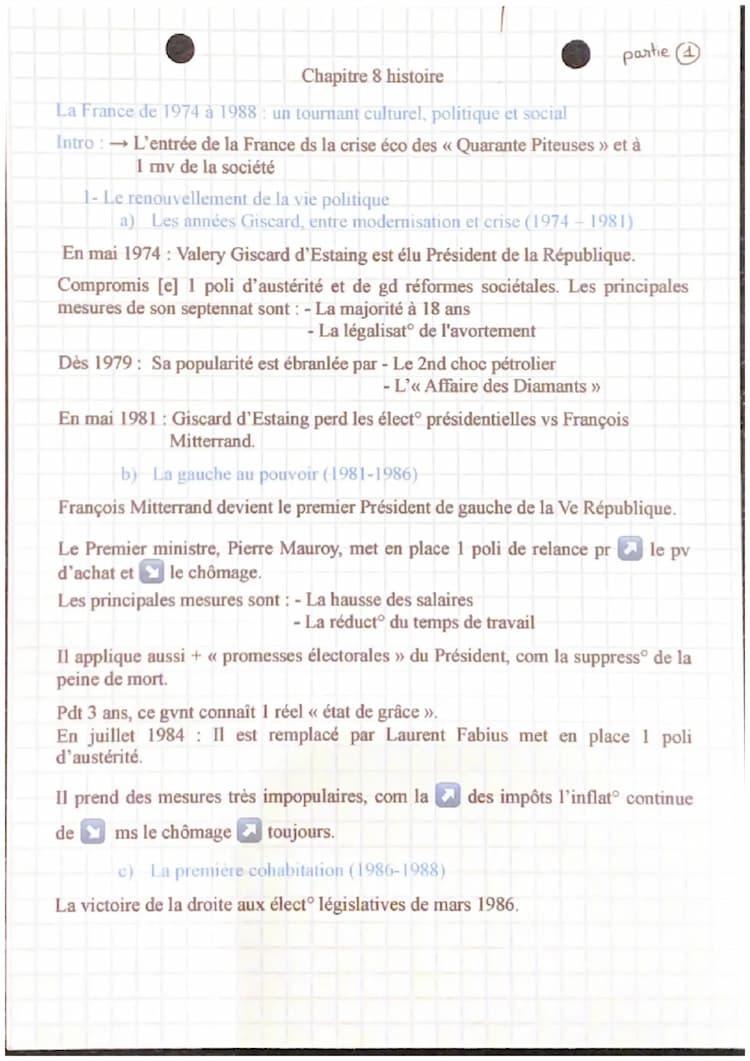 Know La France de 1974 a 1988: un tournant culturel, politique et social  thumbnail