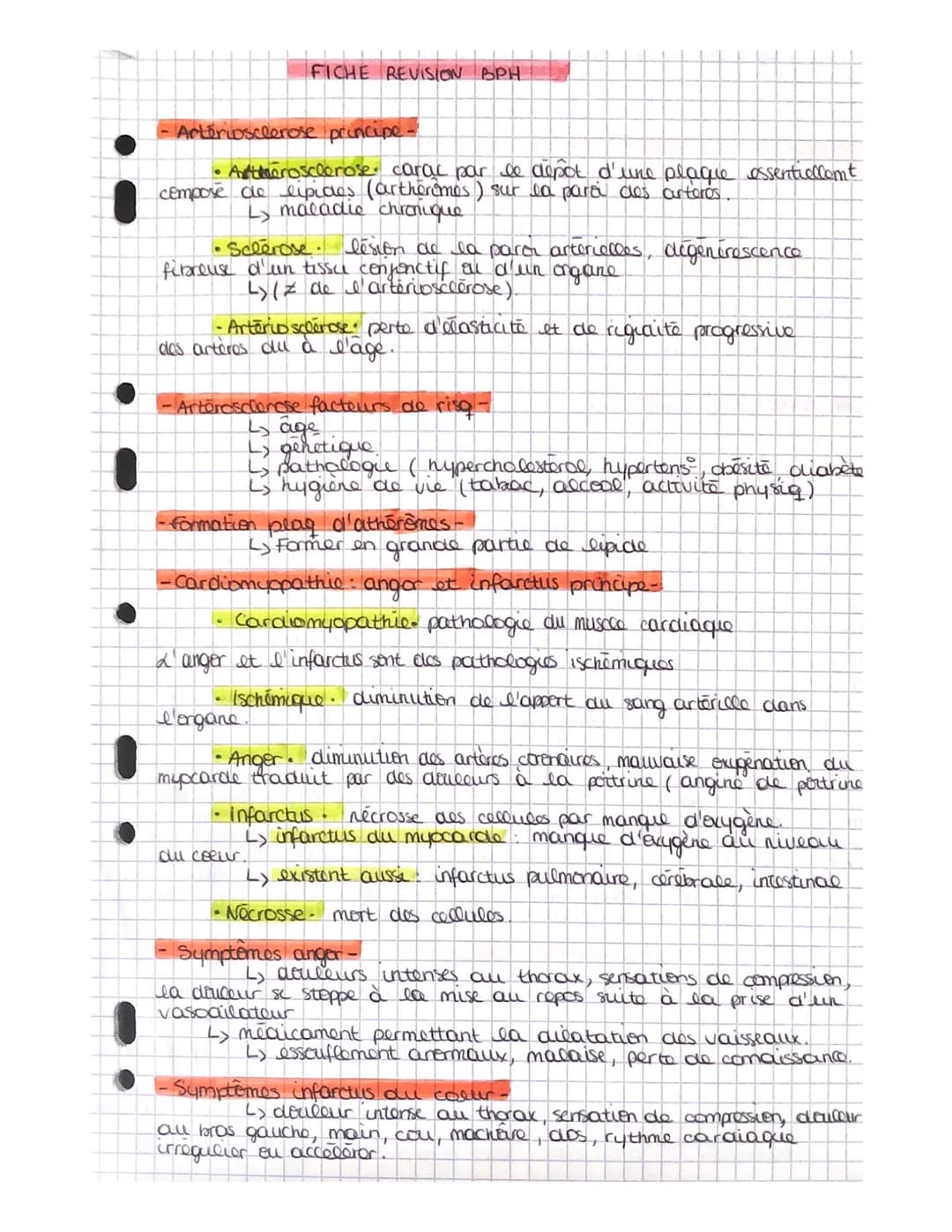 - Arteriosclerose principe -
• Atherosclerose. carac par le depot d'une plaque essentiellemt
compose de lipides (artheromos) sur la part des