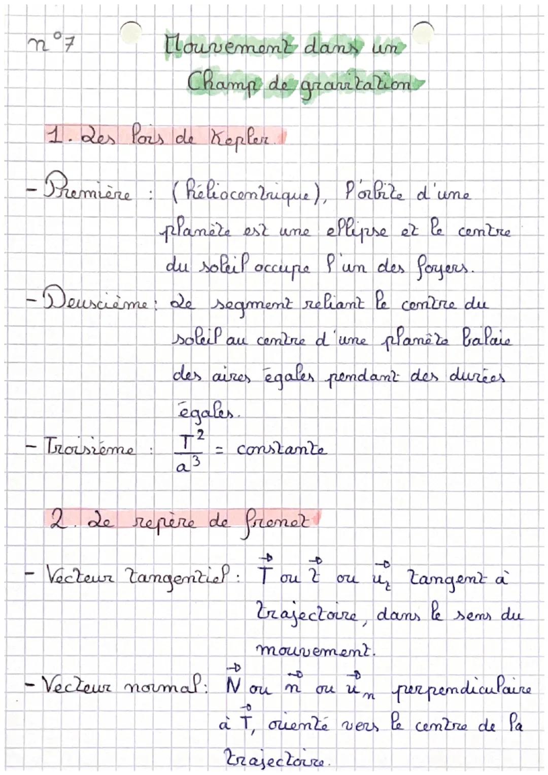 Mouvement dans un champ de gravitation 🌏