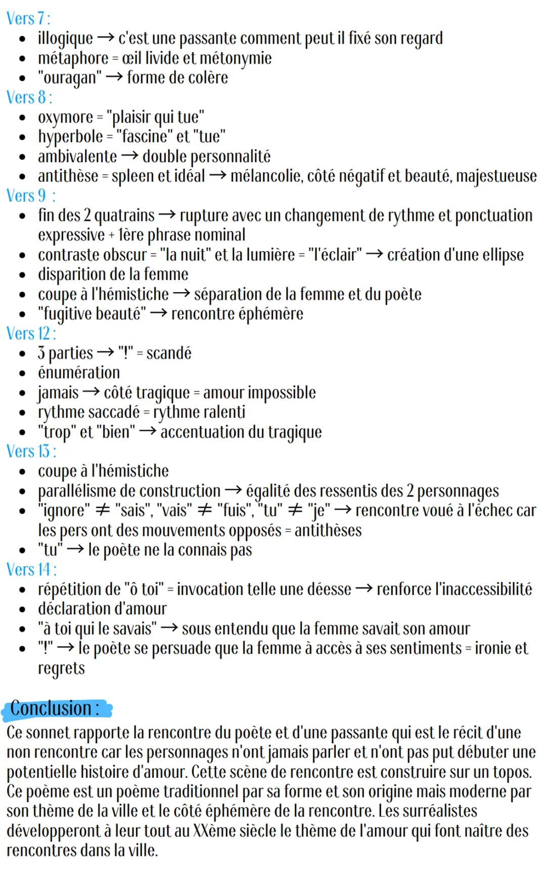 Français
"A ure passante" Baudelaire
Introduction:
Présentation du texte :
"A une passante" est un poème écrit par Baudelaire et publié en 1