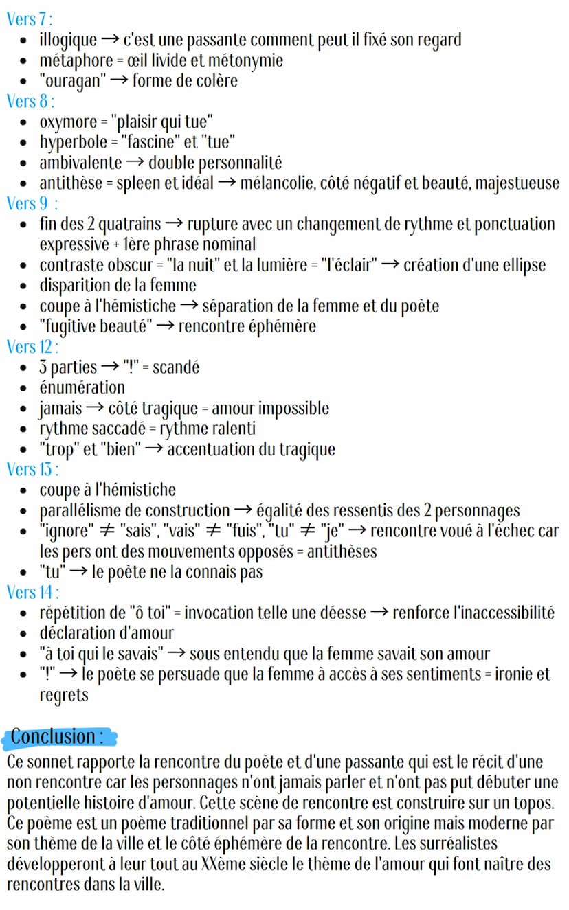 Français
"A ure passante" Baudelaire
Introduction:
Présentation du texte :
"A une passante" est un poème écrit par Baudelaire et publié en 1
