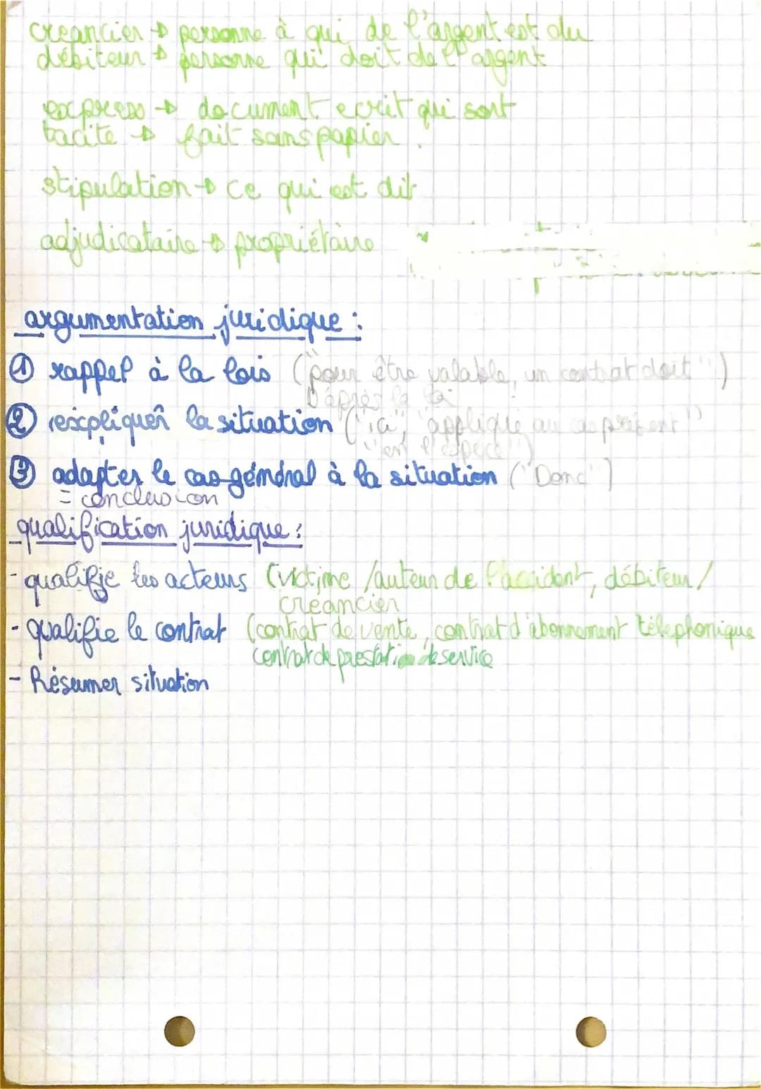 Exemples et exercices de Qualification et Argumentation Juridique