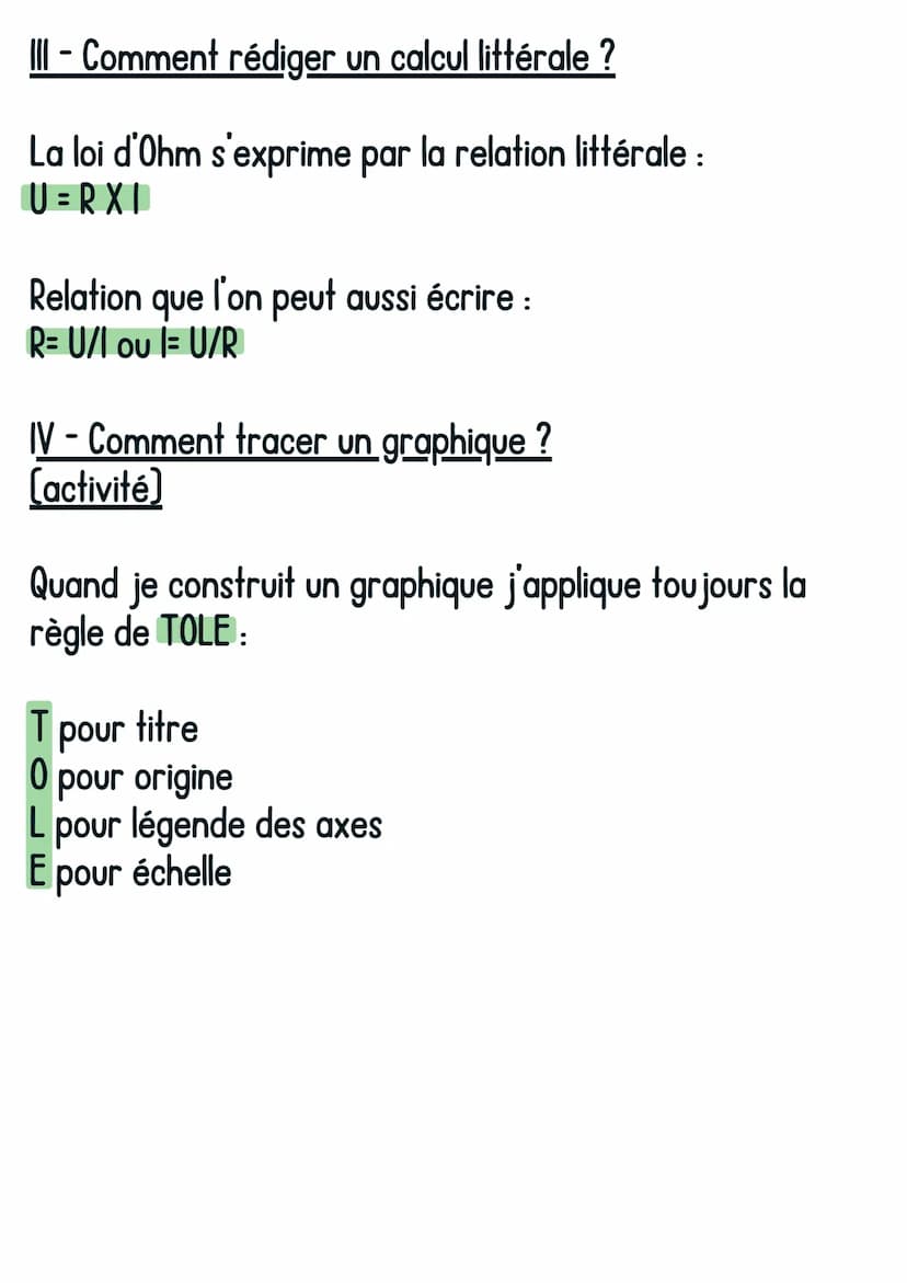 PC
Les compétences autour de
la loi d'Ohm
@avoirsonbrevet
1 - Comment identifier une situation de proportionnalité
grâce à un graphique :
On