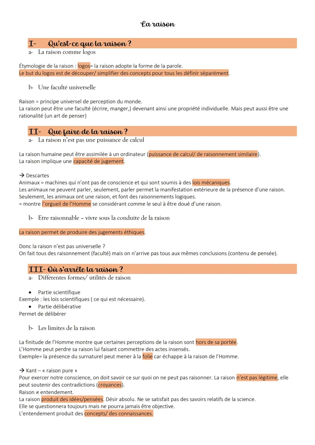 I-
a La raison comme logos
Qu'est-ce que la raison ?
Étymologie de la raison : logos- la raison adopte la forme de la parole.
Le but du logo
