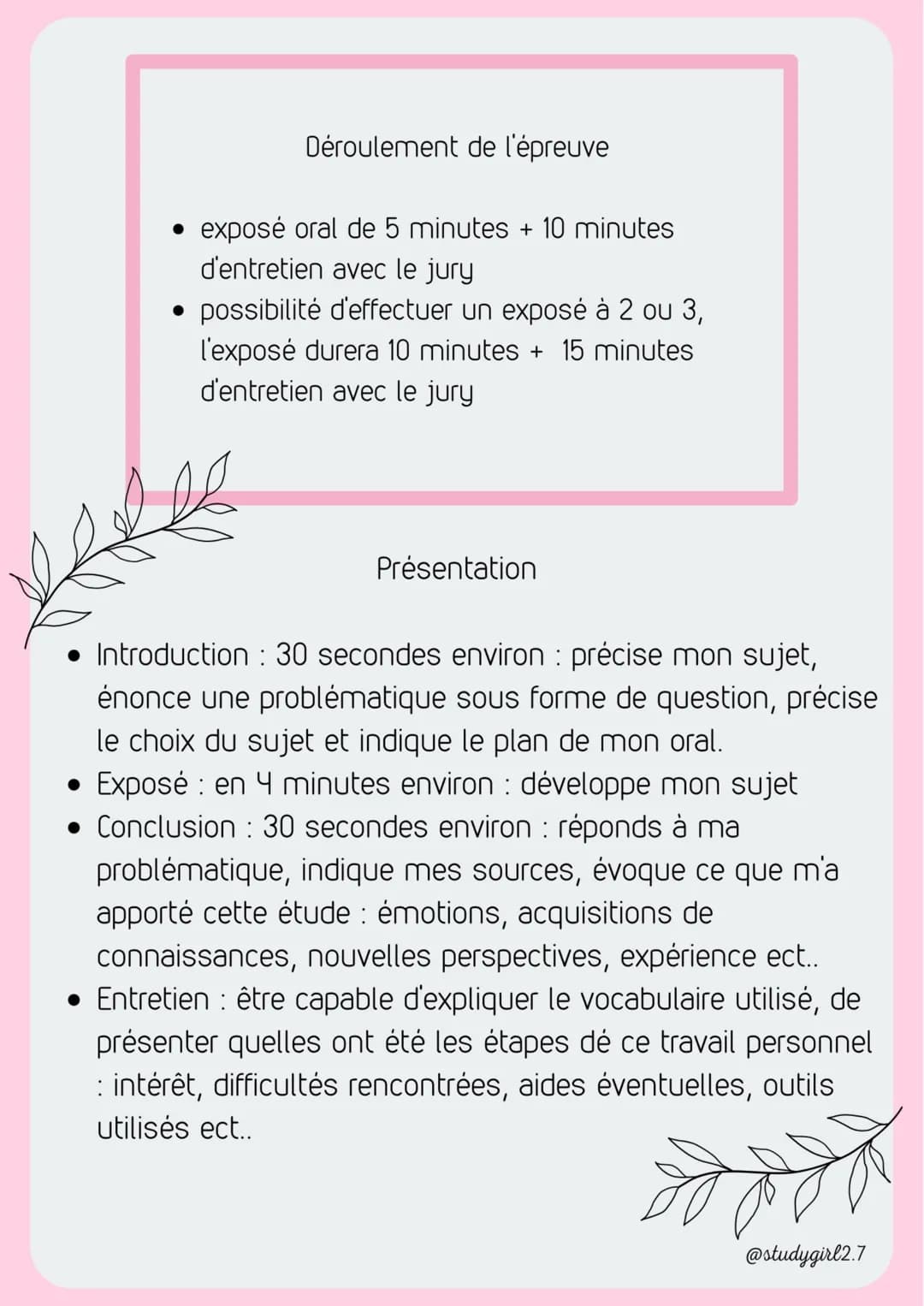 L'oral de brevet
Aanva
• Nature de l'épreuve : soutenance orale devant un jury
• Durée : 15 minutes
• Barême : notation sur 100 (maîtrise de
