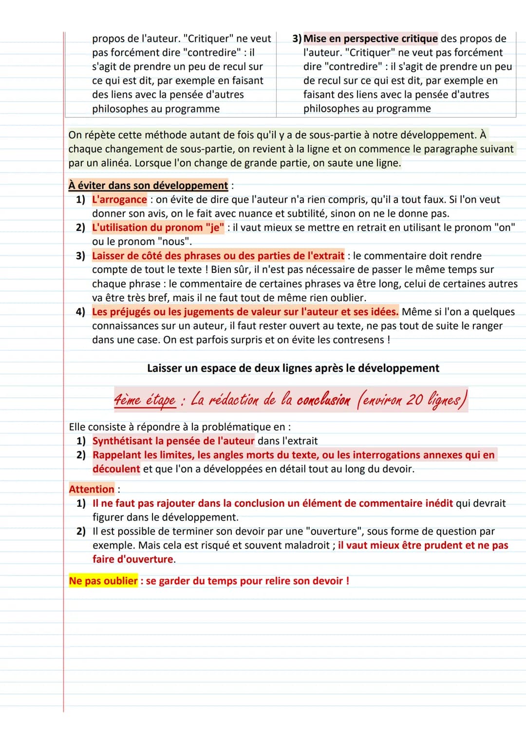 ★Objectif bac
Principe de l'exercice: Expliquer et analyser un texte philosophique, en partant du principe que
son sens n'est pas transparen