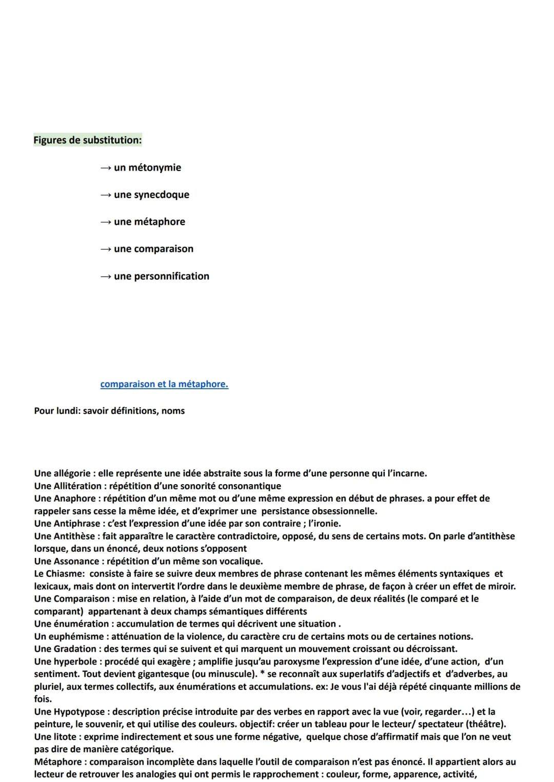Définitions
Une allégorie : elle représente une idée abstraite sous la forme d'une personne qui l'incarne.
ex: Une femme aux yeux bandés ten