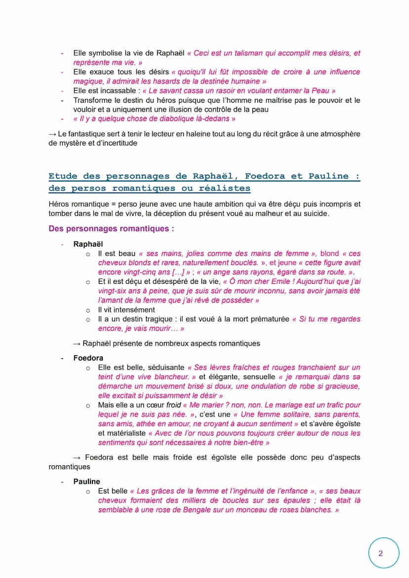 Thèmes principaux de La
Peau de Chagrin
Le roman est-il fantastique ou réaliste ?
Réalisme= mouvement qui représente la réalité objectivemen