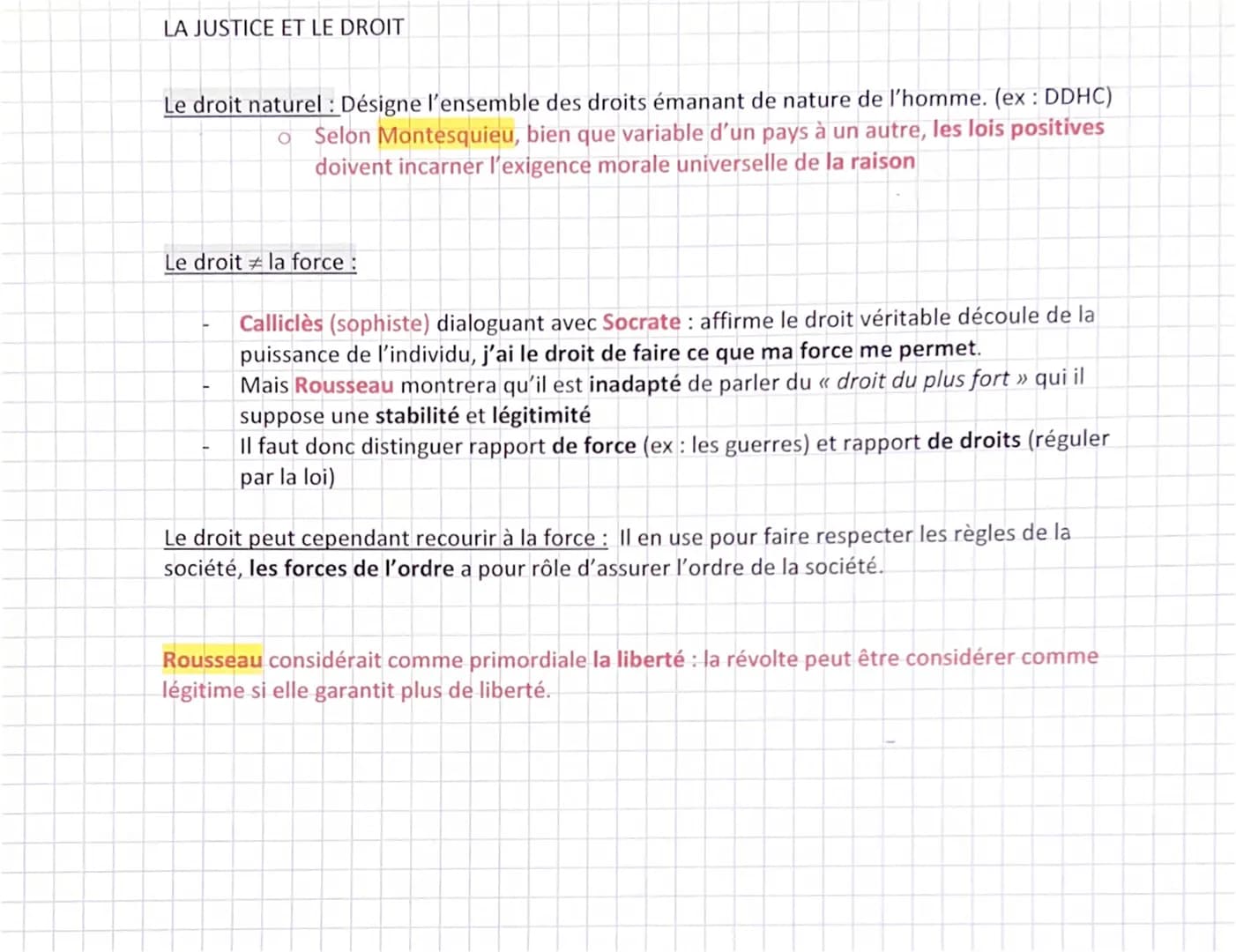 LA JUSTICE ET LE DROIT
On distingue 2 définitions de la justice :
La justice comme institution de l'État (faire La justice comme valeur mora
