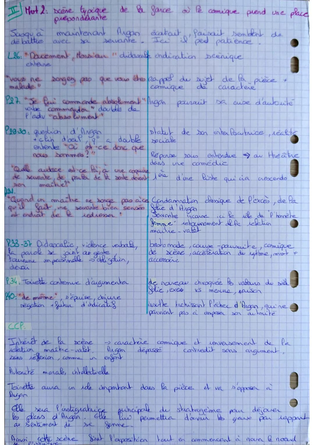 Le Malade imaginaire, étude linéaire n°1
1 TOINETTE. -Vous ne la mettrez point dans un couvent.
ARGAN. Je ne la mettrai point dans un couven